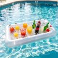 Summer PVC Inflatable Serving Bar Multi-functional Lightweight Inflatable Floating Tray Portable Drink Tray Pool Float Tray Picnic. 
