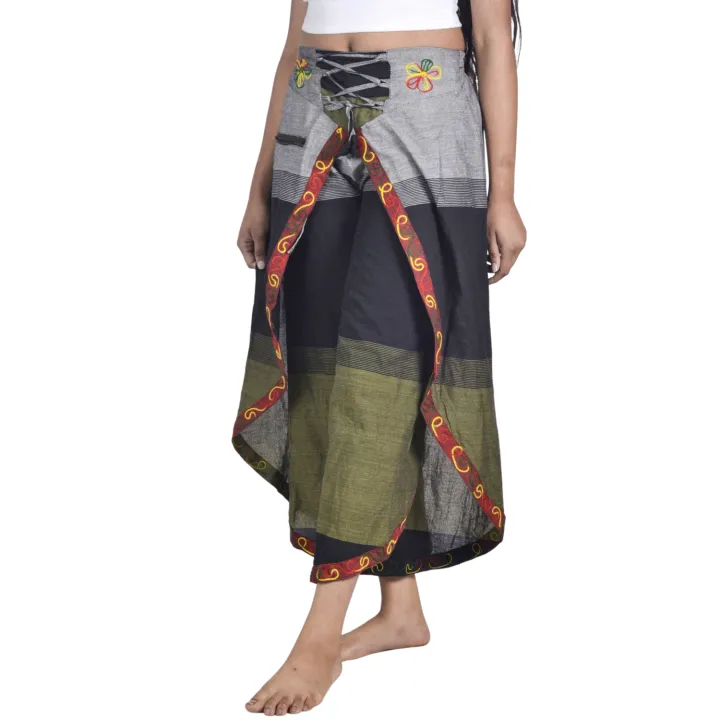 Green%20&%20Black%20Tone%20Butterfly%20Trousers%20Pants%20For%20Women%20-%20Image%203
