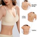 Seamless Low Back Bra Support Multiway Wireless Backless Halter Padded Bralette Lifting Straps Convertible Bras. 