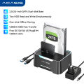 Acasis Dual-Bay 3.5" HDD Enclosure | Offline Cloning & 48TB Storage | U-S-B3.0 5Gbps | Independent Dual-Drive Management | Tool-Free Design | Model HDD Base. 