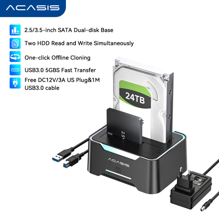 Acasis%20Dual-Bay%203.5"%20HDD%20Enclosure%20%7C%20Offline%20Cloning%20&%2048TB%20Storage%20%7C%20U-S-B3.0%205Gbps%20%7C%20Independent%20Dual-Drive%20Management%20%7C%20Tool-Free%20Design%20%7C%20Model%20HDD%20Base%20-%20Image%202