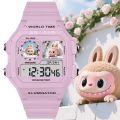 Labubu Peripheral Student Party Watch Giftable Smart Electronic Children's Alarm Clock Watch [Top-notch quality]. 