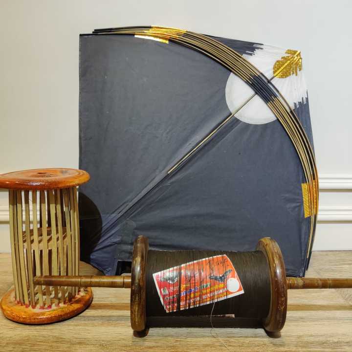 Kite Set with special Maidani thin Manjha (1000 meters Thread, 5 kites