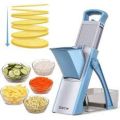 Mannual Vegetable slicer cutter adjustable mandoline slicer dicer with stainless steel blade. 