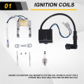 Engine CDI Ignition Coil Stator Coil Spark Plug Kit for 2 Stroke 49Cc 50Cc 60Cc 80Cc Motor Bike Bicycle. 
