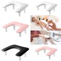 Professional Nail Manicure Tools Manicure Arm Rest Silicone Adjustable Height Nail Armrest U-Shaped PU Leather Nail Art Hand Rest Salon Use. 