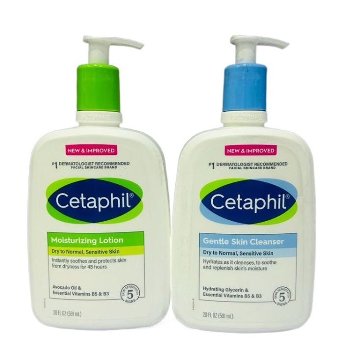 Cetaphil Gentle Skin Cleanser 591mL + Cetaphil Moisturizing Lotion 591 mL