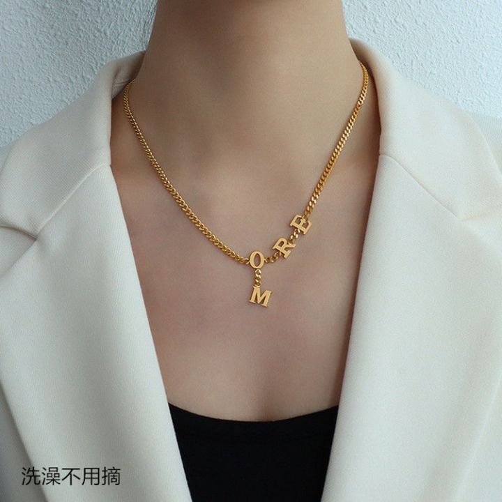 %E3%80%90Trendy%20designs%E3%80%91Simple%20Retro%20Sense%20K%20Gold%20MORE%20Necklace%20Women's%20Instagram%20Style%20Cold%20Style%20Collarbone%20Necklace%20Chain%20-%20Image%202