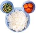 Cute Baby Mickey Mouse Head Shape Portable Ceramic Plate for Kids Creative Food Container Tableware, 1 Piece. 