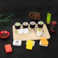Japanese Style Sturdy Wooden Simulation Sushi Toy Funny Design Simulation Japanese Style Food Set Interactive Educational Wooden Food Set Pretend Play. 