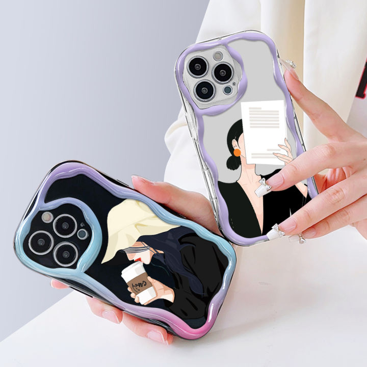 Jizetin%20for%20Vivo%20V25%205G%20/%20V25E%20Back%20Cover%20Elegant%20Girl%20Cream%20Wavy%20Edge%20Soft%20Silicone%20Phone%20Case%20-%20Image%206