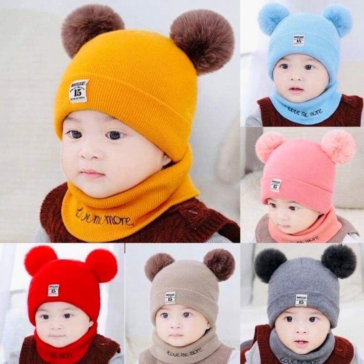 Cozykids - Kids Winter Soft Fur Muffler Cap Set