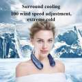 Neck Fan,Lightweight Wearable Low Noise 5 Speed Hands Free Fan, Hanging Headphone Design Sports Fan for Indoor & Outdoor. 