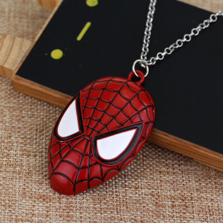 New%20Avengers%20Superhero%20Spiderman%20Necklace%20Trendy%20Vintage%20Jewelry%20Accessories%20for%20Women%20Man%20Classic%20Spider%20Man%20Mask%20Necklace%20-%20Image%205
