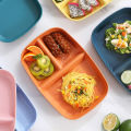 Divided Dish Diet Reusable Dinner Plate Kitchen Dinnerware Portion Plates For Adults 3 Compartments Microwave Safe Huiye. 