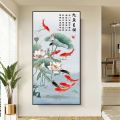 [हाट विक्रेता] Everything Goes Well Entrance Decorative Painting Corridor Aisle End Self-Adhesive Sticker Wall Painting Living Room Entrance Facing Door Hanging Painting. 
