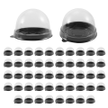 50 Pack Mini Cupcake Containers Clear Plastic Cake Box with Dome Lids for Muffin Mooncake Dessert Cheese Pastry. 