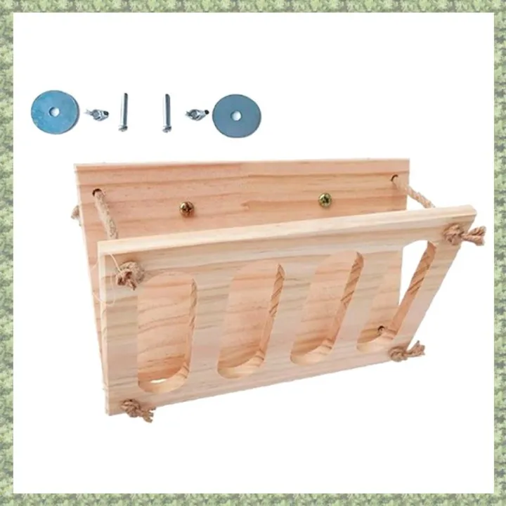 Grass Stand Feeding Hay Feeder Wood Bunny Small Pet Cage Food Container ...