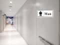 Self Adhesive Man Door Sign Sticker for Office / Restaurant / Hotel & More. 
