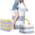 Reusable Vacuum Storage Bags for Clothes with Pump - (5 Pcs including pump) | 5pcs Vacuum Compression Bags. 