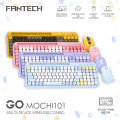 Fantech Go Mochi 101 WK899 Multi-device Compact Combo Wireless Keyboard Mouse Built-in Phone Holder. 