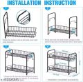 Foldable Metal Rack Organizer for Kitchen Spices / Bathroom/ Office. 