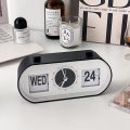 Mini Born New Creative Bedrooms Alarm Clock Fun Flip Mechanical Alarm CloProfesional ck Desktop Digital Calendar Clocks Retro Desk Clocks Home Decor. 