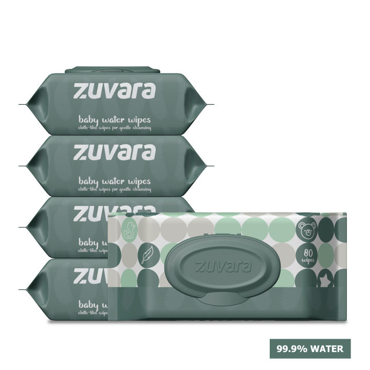 Zuvara Water Wipes (Pack Of 5)