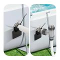 Pool Hose Holder Protection, 2 Pieces 38 Mm Swimming Pool Pipe Holder, Pool Hose Holder,Hose Holder (Grey). 