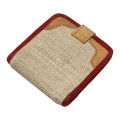 Red/Brown Plain Design Hemp Purse For Men. 