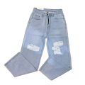 Tailor Stitch High Waist Straight Baggy Grunge Jeans For Women. 