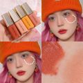 Mini Blush Liquid Velvet Matte Smooth Longlasting Natural Waterproof Pink Rouge Lip Cheek Dual-use Waterproof Blusher. 