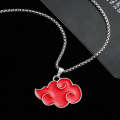 Hot Sale Naruto Akatsuki Red Cloud Titanium Steel Necklace Anime Merchandise Direct. 