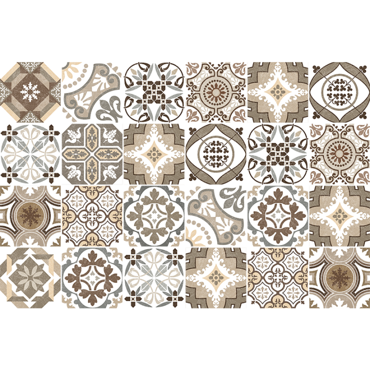 Artsy Home Wall Stickers Premium Cement Tiles Soliena 48pcs - 10cm x 10cm