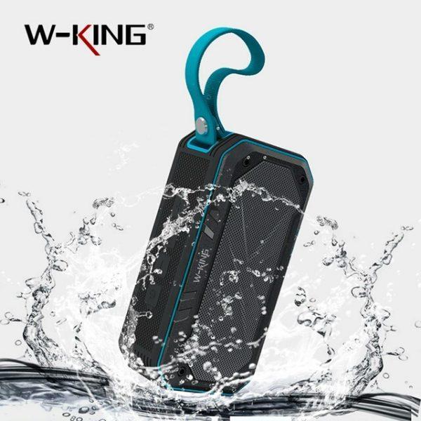 W-KING S18 Outdoor Portable Waterproof Dustproof Dropproof Bluetooth 4.1 Stereo Bicycle Speaker, With Built-In Mic & Lanyard, Support Hands-Free & Aux-In & Tf Card & Fm & Mp3, Bluetooth Distance: 10M