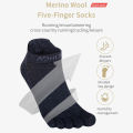 AONIJIE E4822 Merino Wool Five-Finger Short Socks Run Low Cut Athletic Five Toe Socks Toesocks For Running Marathon. 