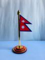 1' Nepal Flag with Stand. 
