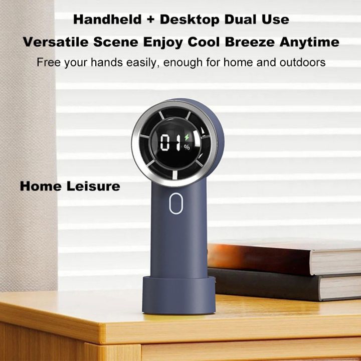 Miwaing HX130 Portable Handheld Turbo Fan with 100 Speeds Stepless Adjustment