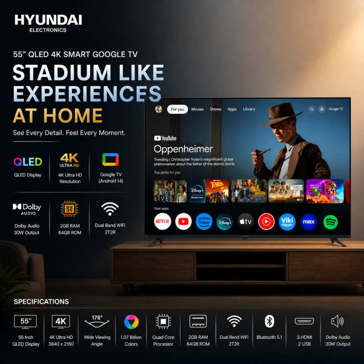 Hyundai%2055%20Inch%20QLED%204K%20Smart%20Google%20TV%20(55HYGTVQL4K-SMART)%20%E2%80%93%20Ultra%20HD,%20Dolby%20Audio,%20Android%2014,%202GB%20RAM,%2064GB%20Storage,%20AiPQ%20Processor%20-%20Image%203