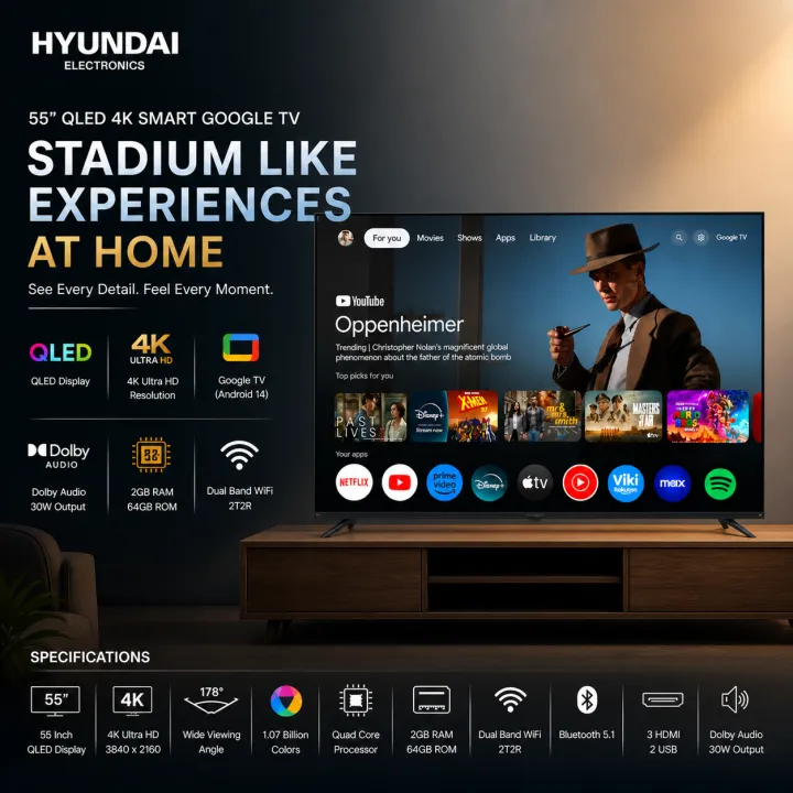 Hyundai%2055%20Inch%20QLED%204K%20Smart%20Google%20TV%20(55HYGTVQL4K-SMART)%20%E2%80%93%20Ultra%20HD,%20Dolby%20Audio,%20Android%2014,%202GB%20RAM,%2064GB%20Storage,%20AiPQ%20Processor%20-%20Image%203