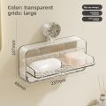 Light Luxury Waterproof Soap Box Wall Mounted Punch-Free Soap Holder With Drainage Box Flip Soap Storage Case Bathroom Accessories. 