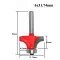 5Pcs 6mm Shank Corner Round Over Router Bit with Flush Milling Cutter. 