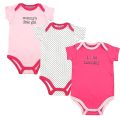 3PCS Newborn Bodysuit Baby Cotton Short Sleeve Bodysuit Summer Breathable Baby clothes 0-12m. 