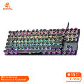 JEQANG JK-939 87-Key RGB Backlit Punk Mechanical Keyboard USB Interface  Gaming Keyboard in Tablet Style. 
