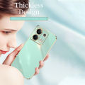 Luxury 6D Plating Soft Casing Silicone Square Frame Phone Case For Xiaomi Redmi Note 13 Pro 4G Phone Case Shiny Bling Back Cover Coque. 