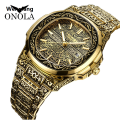 Wenefang Men Watches ONOLA Fashion Casual Quartz Wristwatches Male Clock 2025 New Top Brand Luxury Leather Wrist Watches with Calendar. 