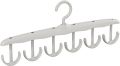 Multi-Hook Sling Scarf Hanger Strong Load-Bearing 360-Degree Rotating Wardrobe Underwear Sling Storage Rack Grey. 