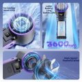 Low Noise Ice Compress Cool Refrigeration Electric Fan Foldable Colorful Lighting Personal Cooling Fan Digital Display 199 Gears Small Air Cooler Indoor Outdoor Use. 