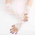 Long Lace Hollow-Out Cycling Gloves Fingerless Gloves Finger Mittens Arm Sleeves. 