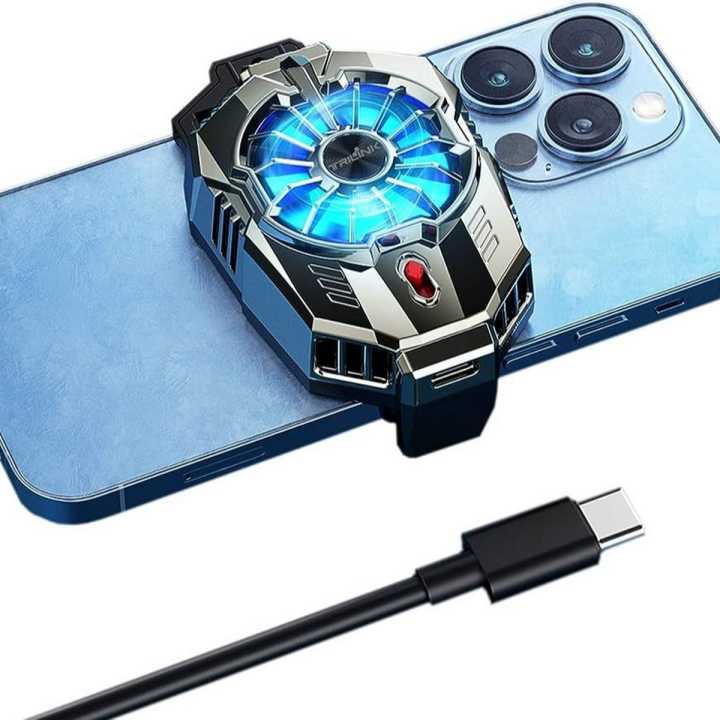 Mobile Phone Cooling Fan Cooler Radiator Clip Applicable to All Mobile Phone Models (4-6.5 inches in Size)